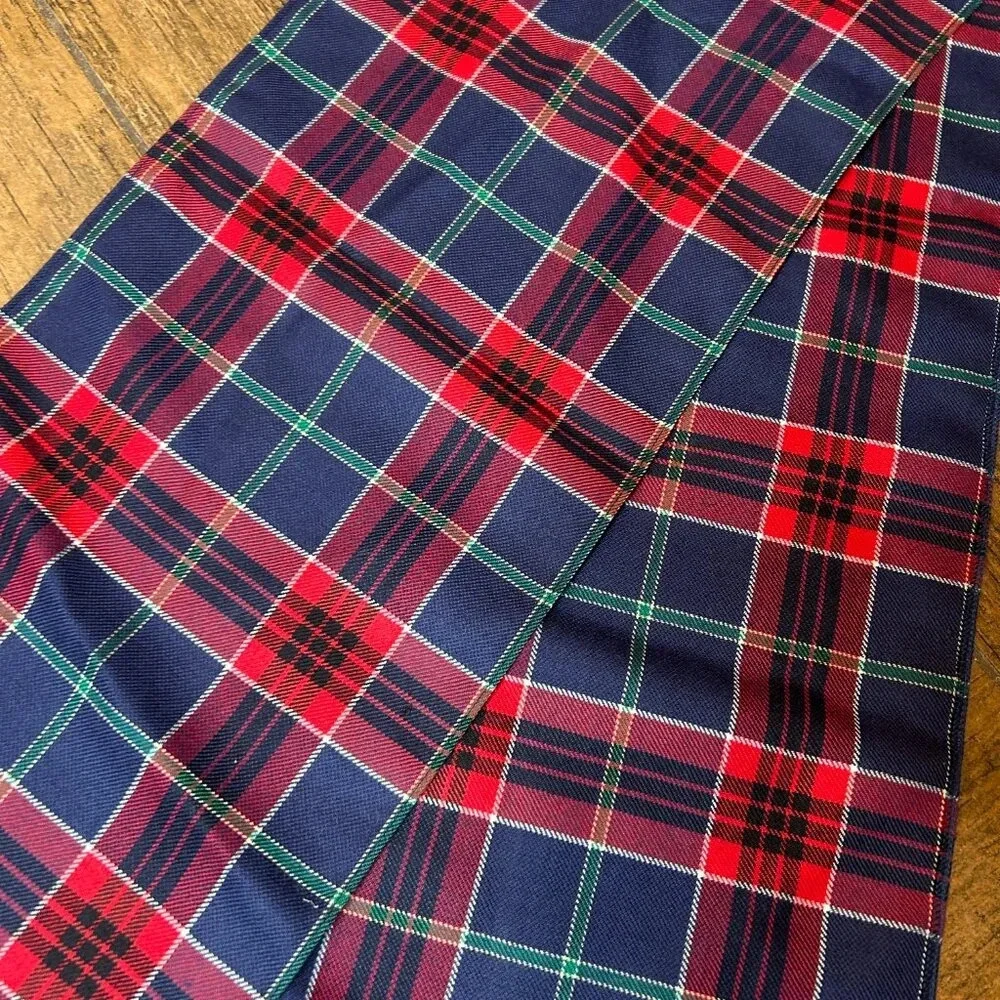 Vintage Scottish Weaver  100% Wool Tartan Plaid Rectangular Scarf